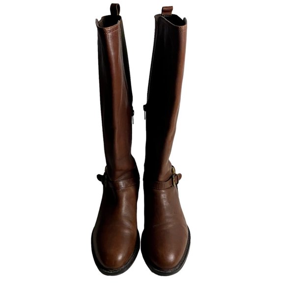 Johnston & Murphy Women's Brown Knee-High Riding Boots- genuine leather - Picture 2 of 16